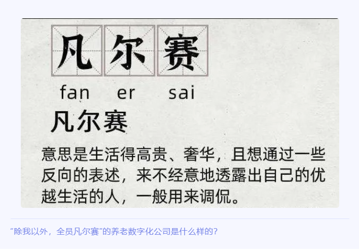 “除我以外，全員凡爾賽”的養(yǎng)老數(shù)字化公司是什么樣的？(圖1)